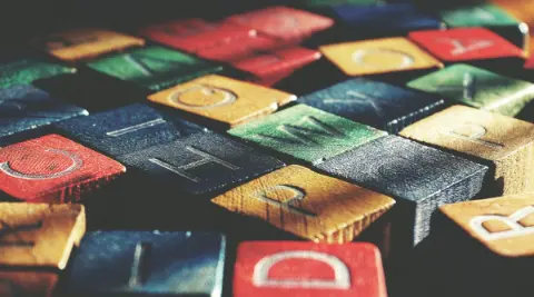Wooden letter cubes